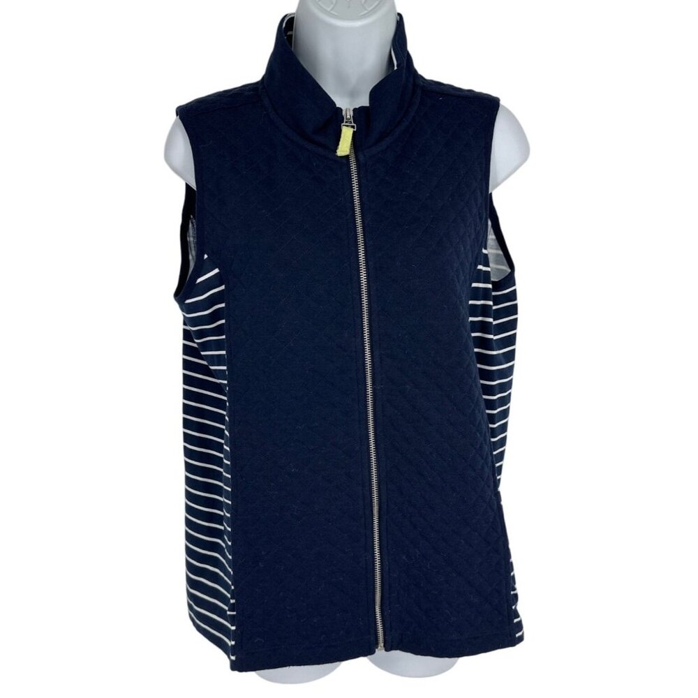 Weekend's by Chico's Full Zip Lightweight Vest Size 1 US M